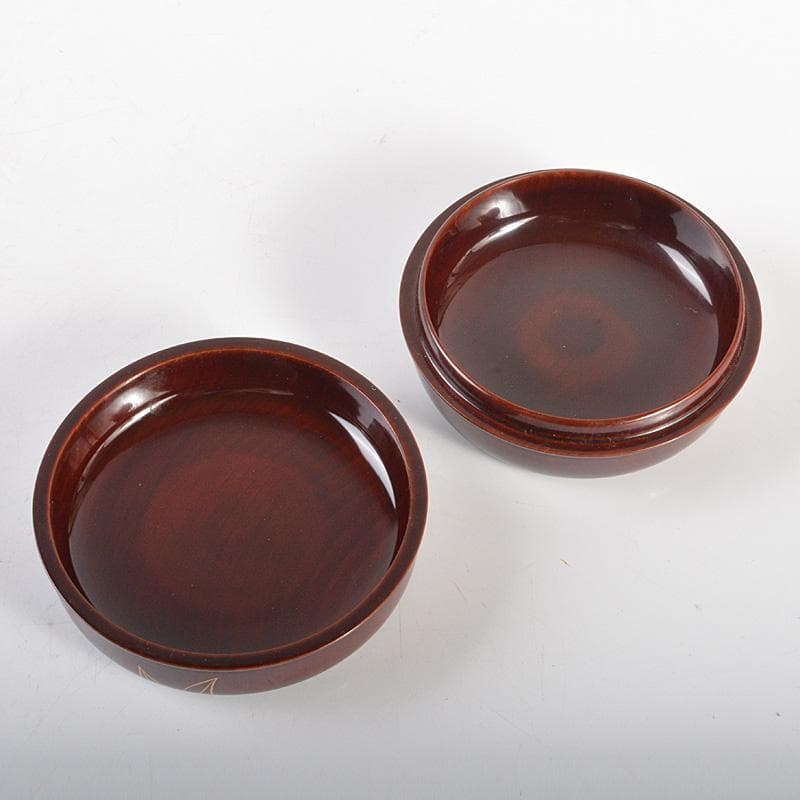 人間国宝　山下義人作　屋島神社古材　木地　呂塗蒔絵香合　芙蓉　共箱　V　5948