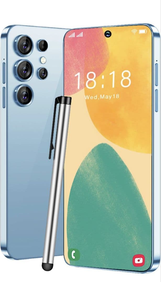 ライトブルースマートフォン 本体 S Pen付き