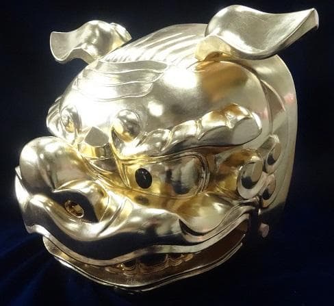 国産獅子舞　総金　九寸　一式セット（お祭り）