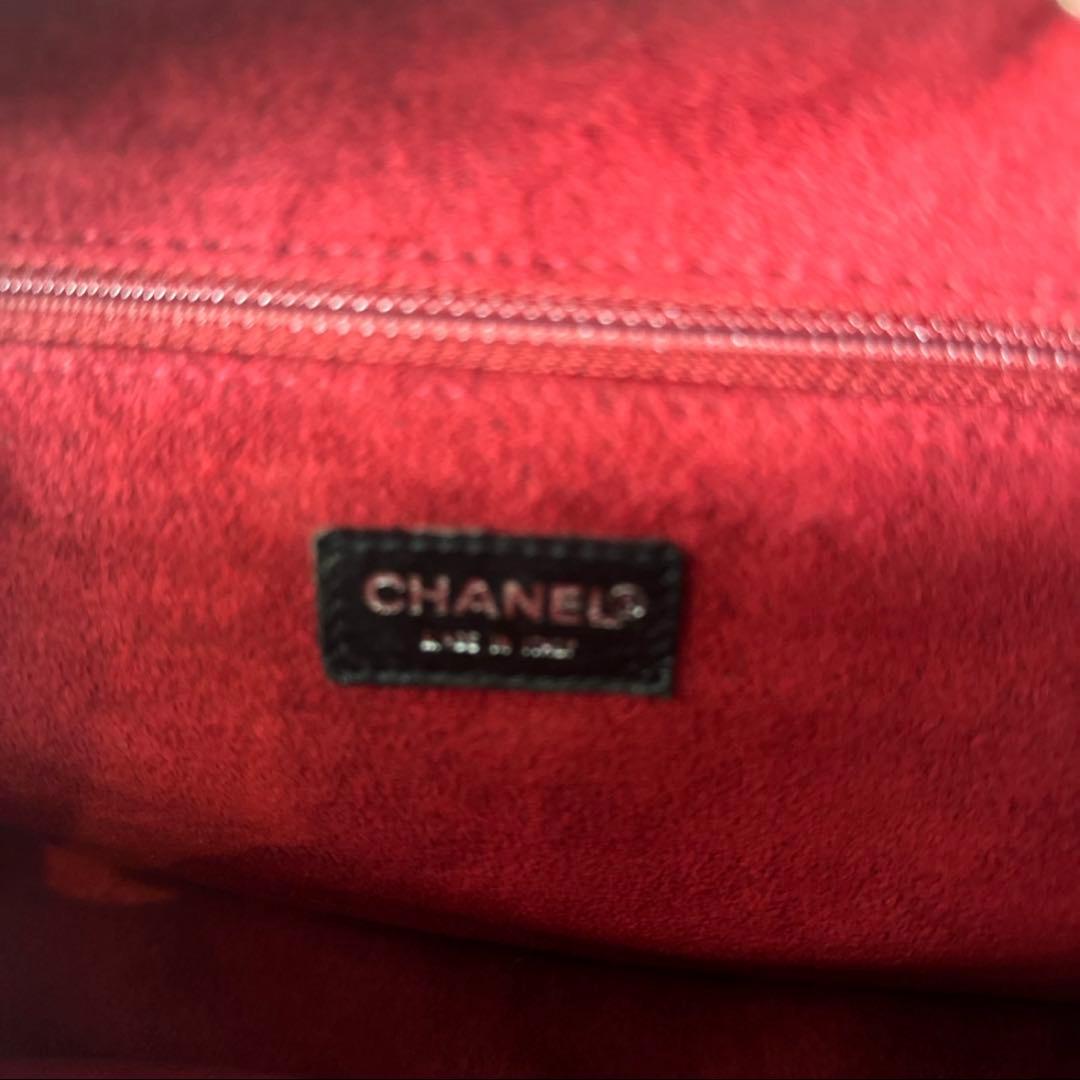 CHANEL シャネル チョコバー エナメル　ブラック　ハンドバッグ