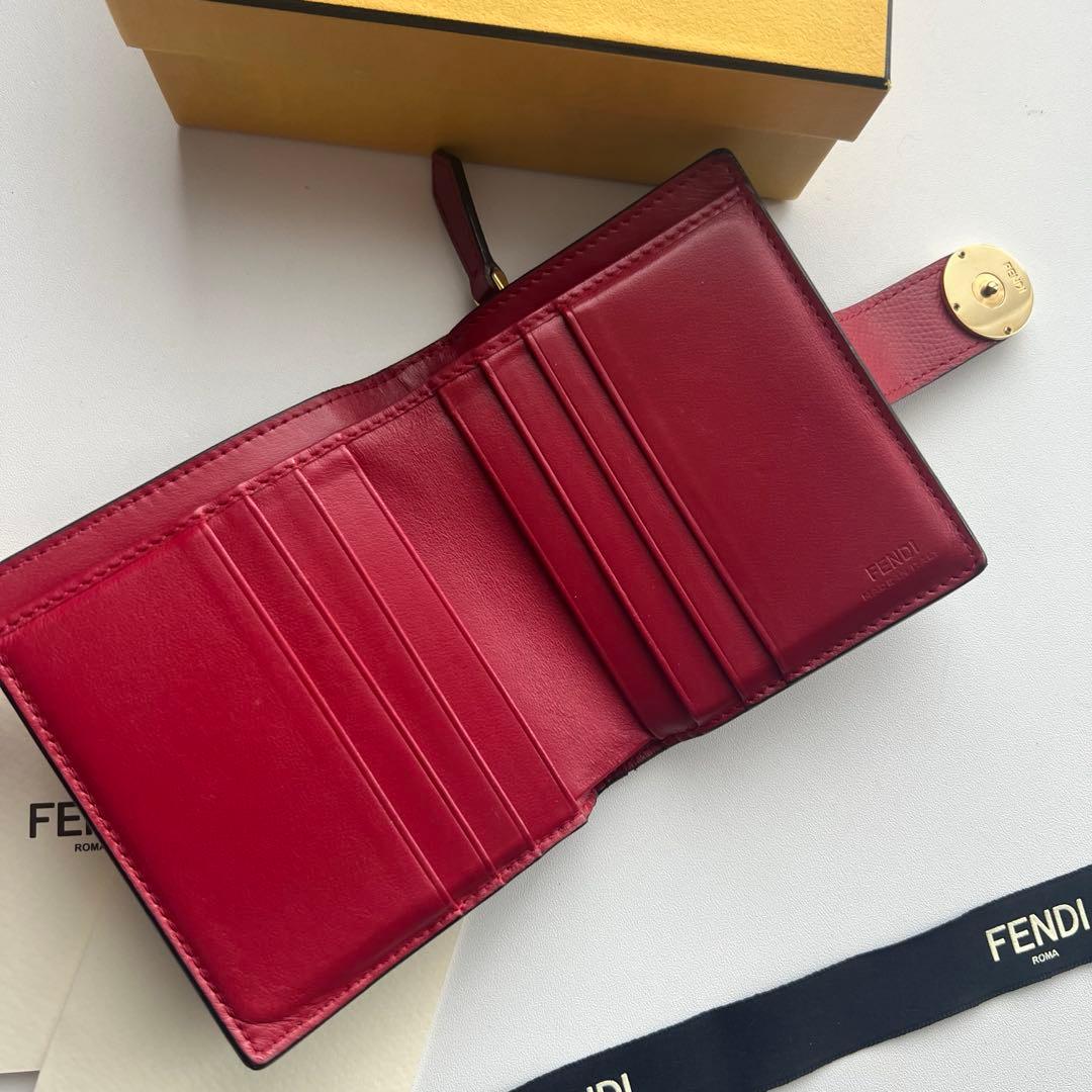 35 極上美品 FENDI フェンディ ズッカ 2つ折り財布