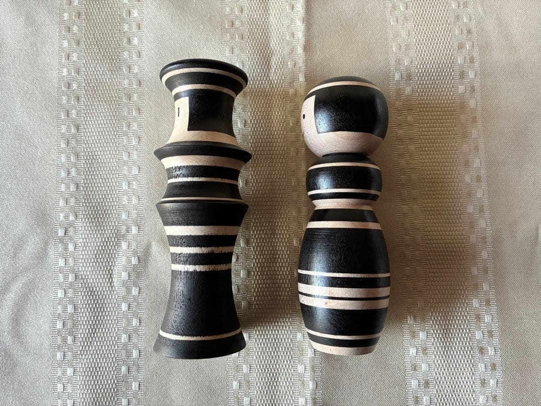 ルビンのこけし ペア ブラック 黒 限定品 青森県黒石市 22000円