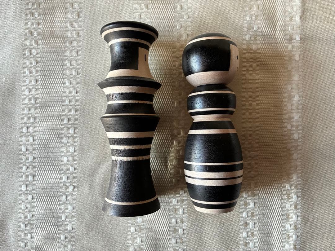 ルビンのこけし ペア ブラック 黒 限定品 青森県黒石市 22000円