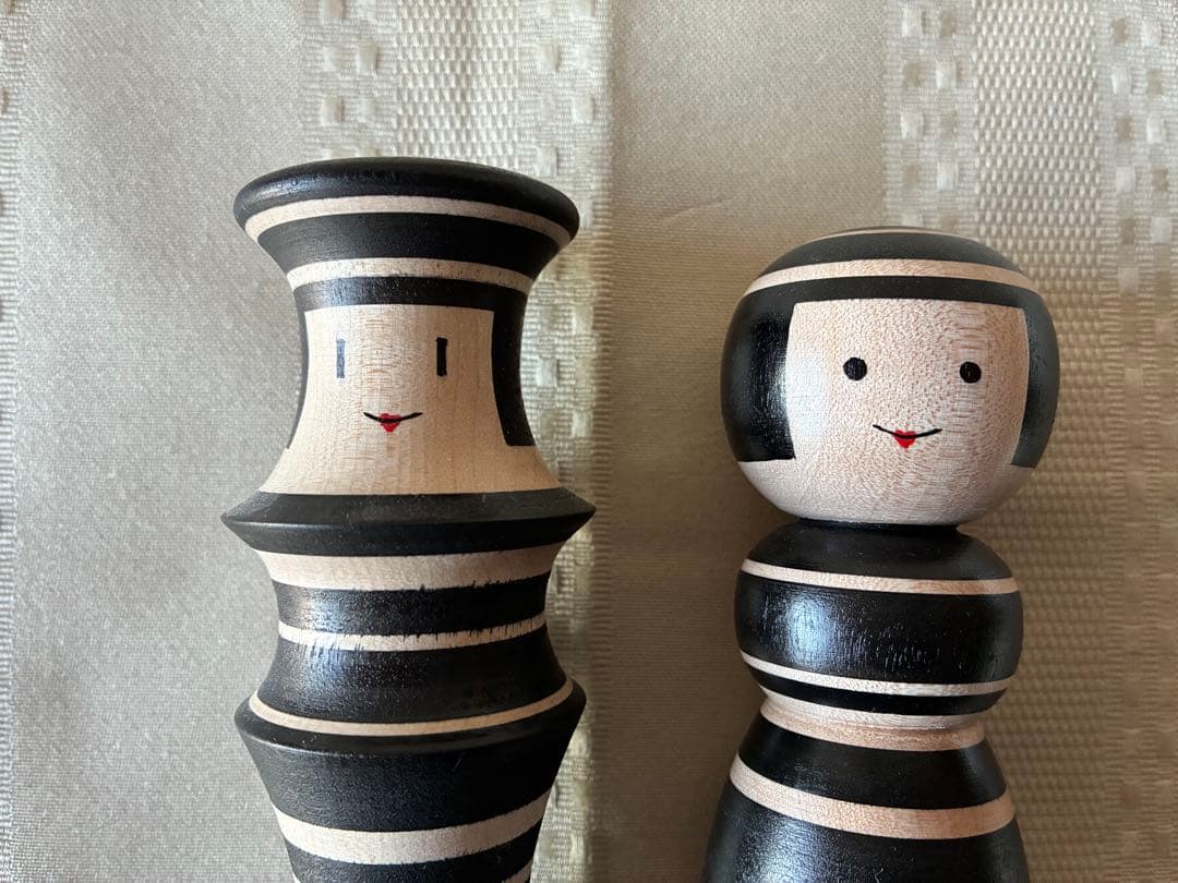 ルビンのこけし ペア ブラック 黒 限定品 青森県黒石市 22000円