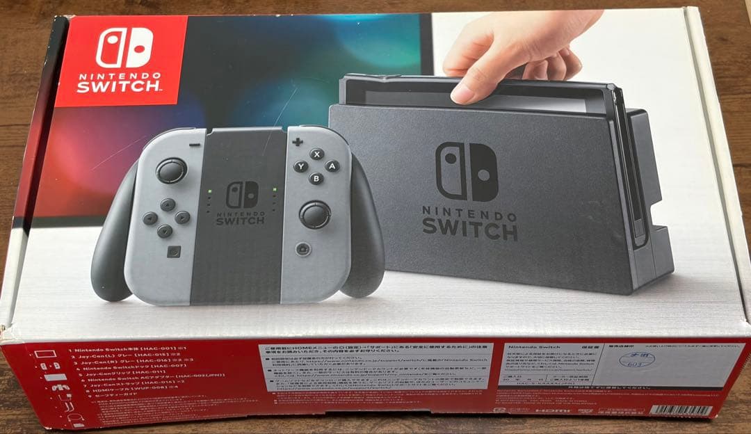 【未対策機】Nintendo Switch本体 箱付き　SDカード128GB付き