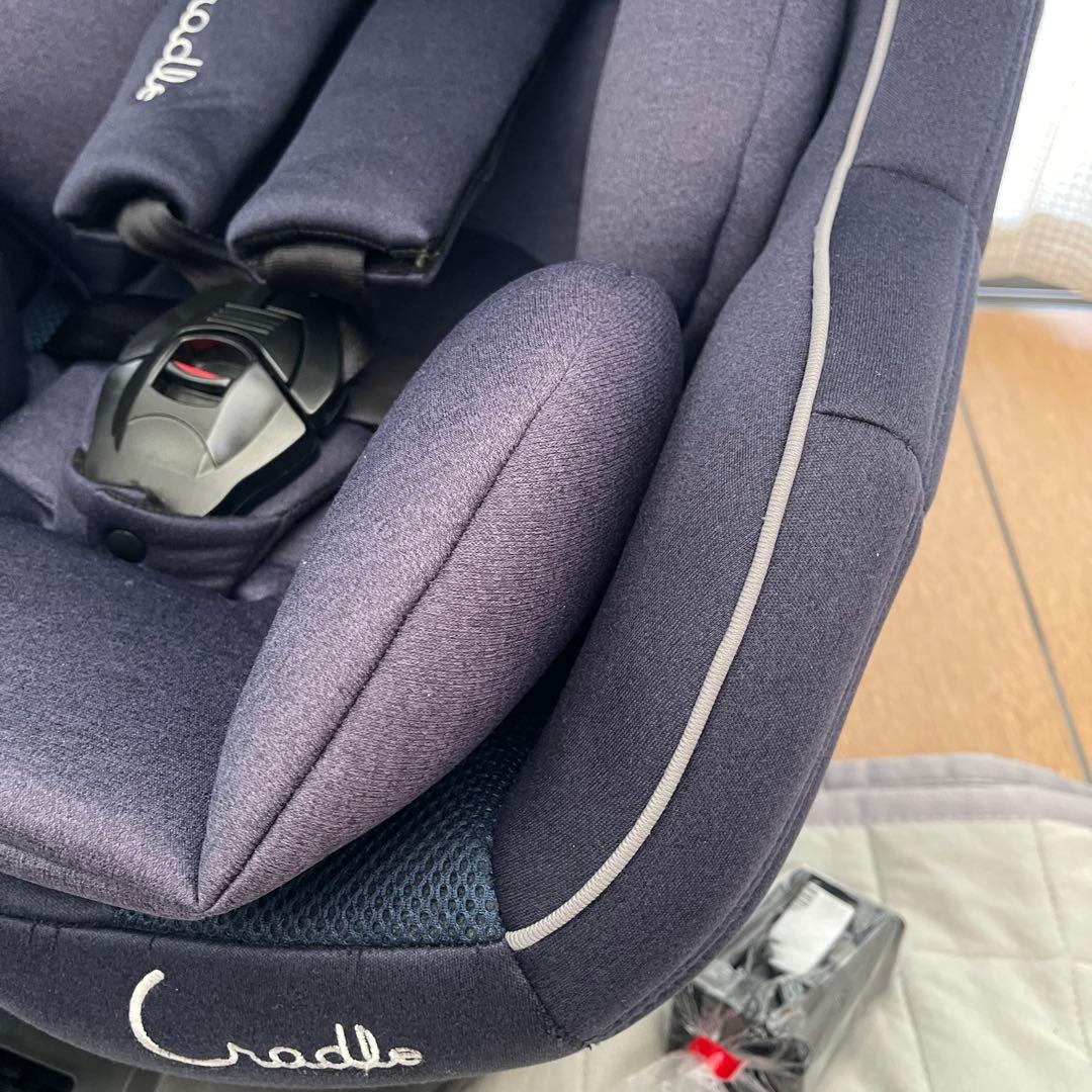チャイルドシート　クレイドル オーカクルターンプライム ISOFIX ネイビー