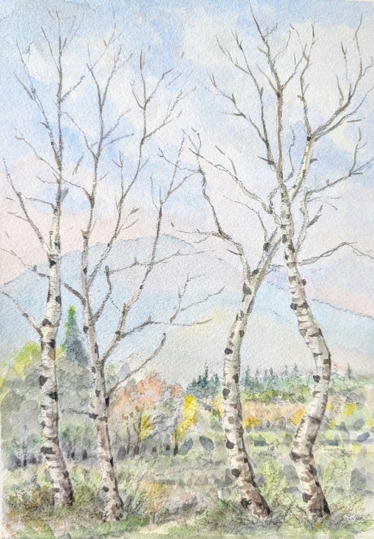 《ゆっこさん 額装して》の妙高高原 早春