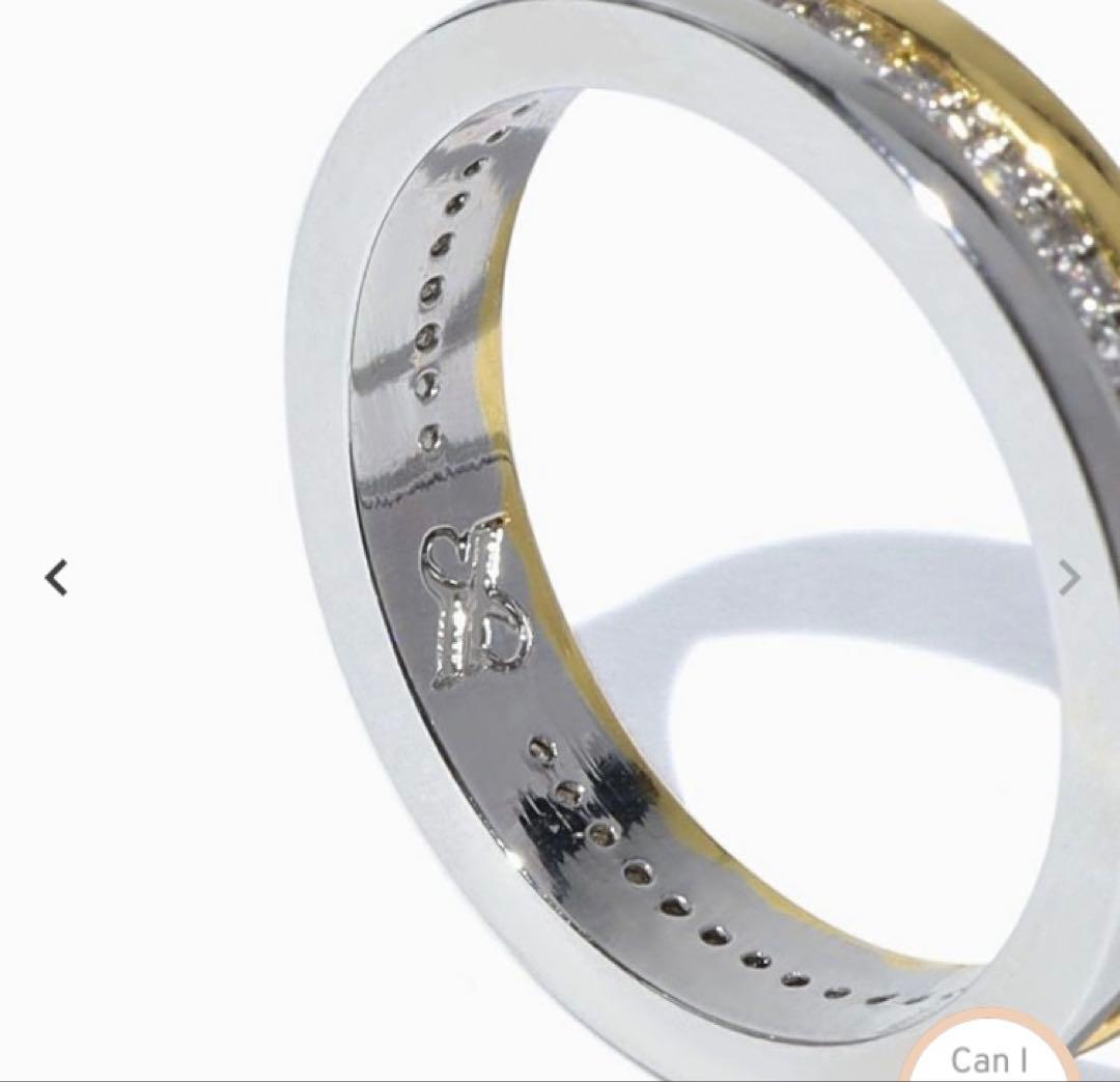 ★ティアラ★【美品】ステラハリウッド　ミックスシャイニーラインリング