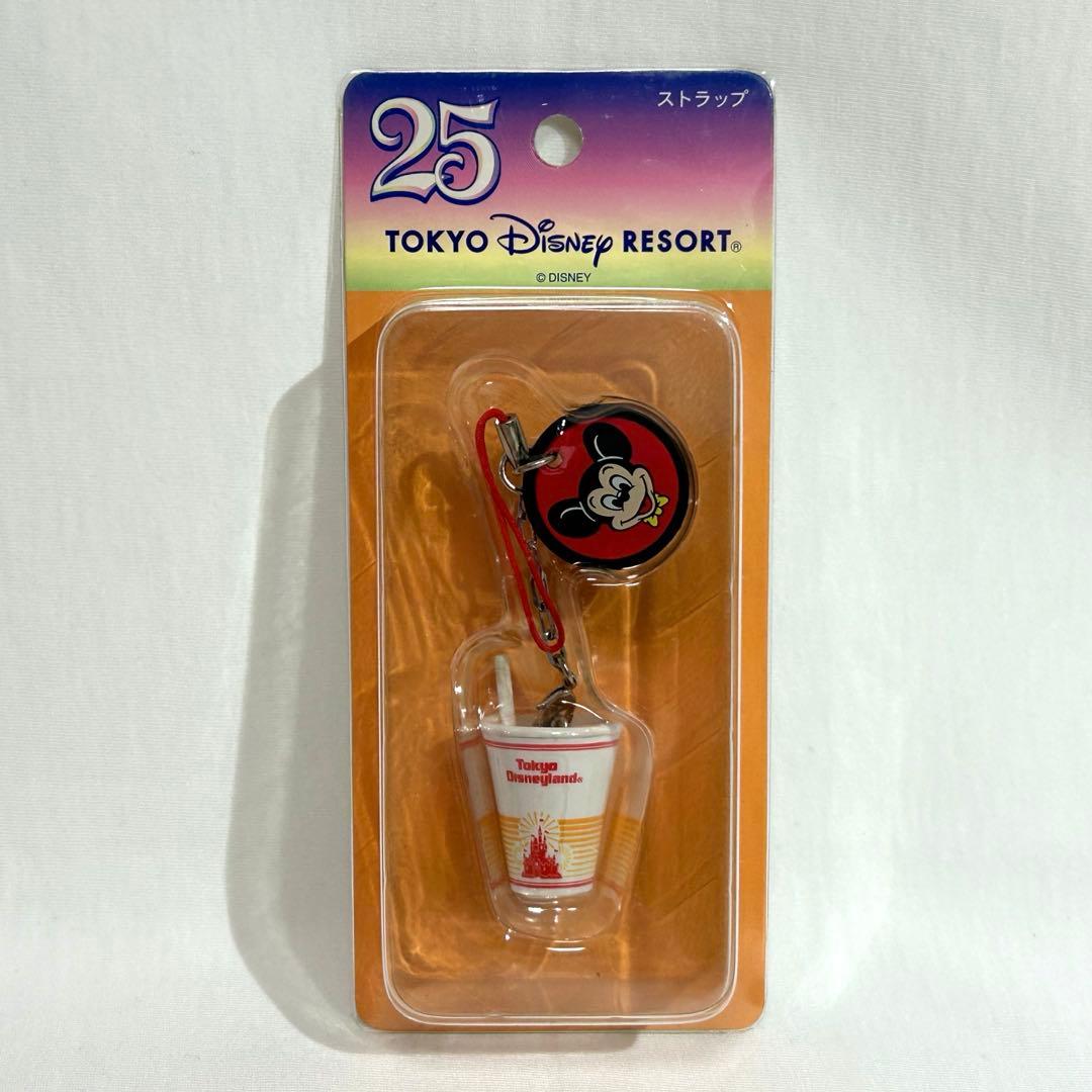 ディズニー　ミッキー　25周年　ストラップ　未使用未開封　新品　美品