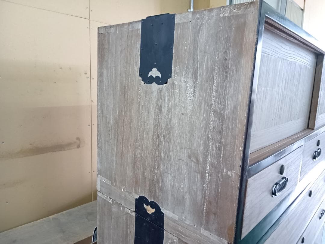 和箪笥　大正　昭和　アンティーク　家具　鍵付き