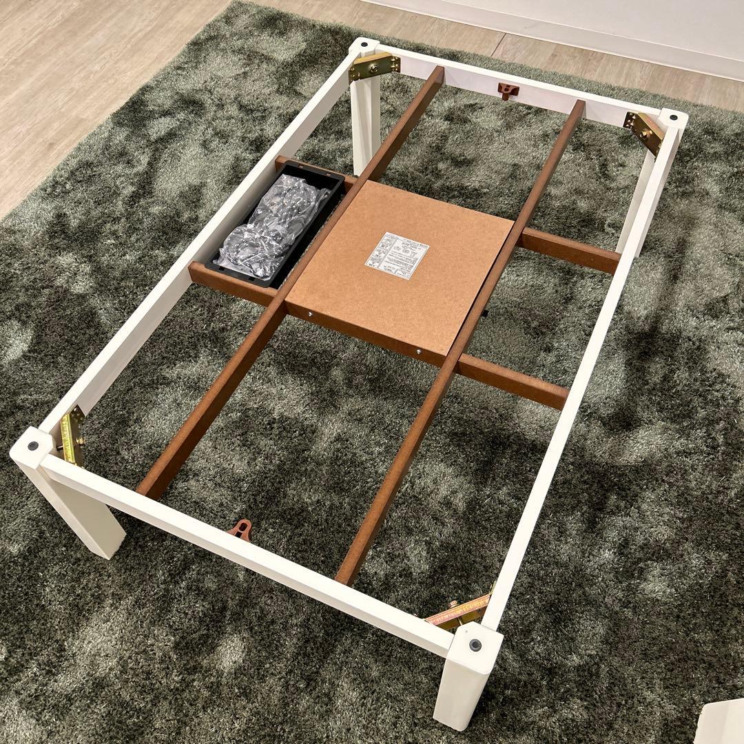 アウトレット★白い家具調こたつ コタツテーブル120cm シンプルモダン 北欧風
