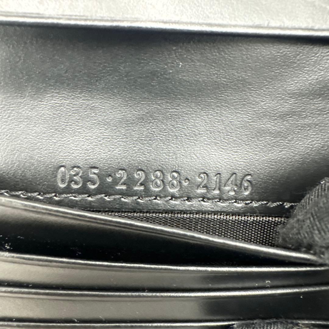 美品　グッチ GGキャンバス 二つ折り財布 ブラウン　ブラック