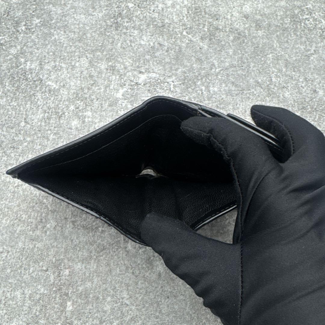 美品　グッチ GGキャンバス 二つ折り財布 ブラウン　ブラック