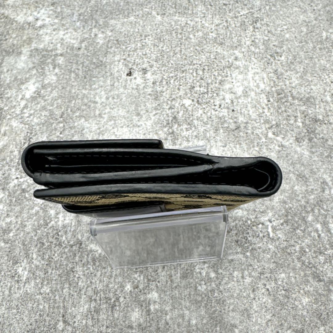 美品　グッチ GGキャンバス 二つ折り財布 ブラウン　ブラック