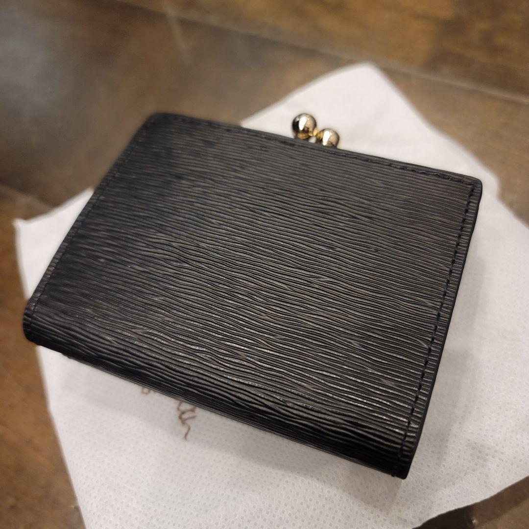 ギフト対応可能　ポールスミス　正規品　レザー　がま口　折り財布　ブラック