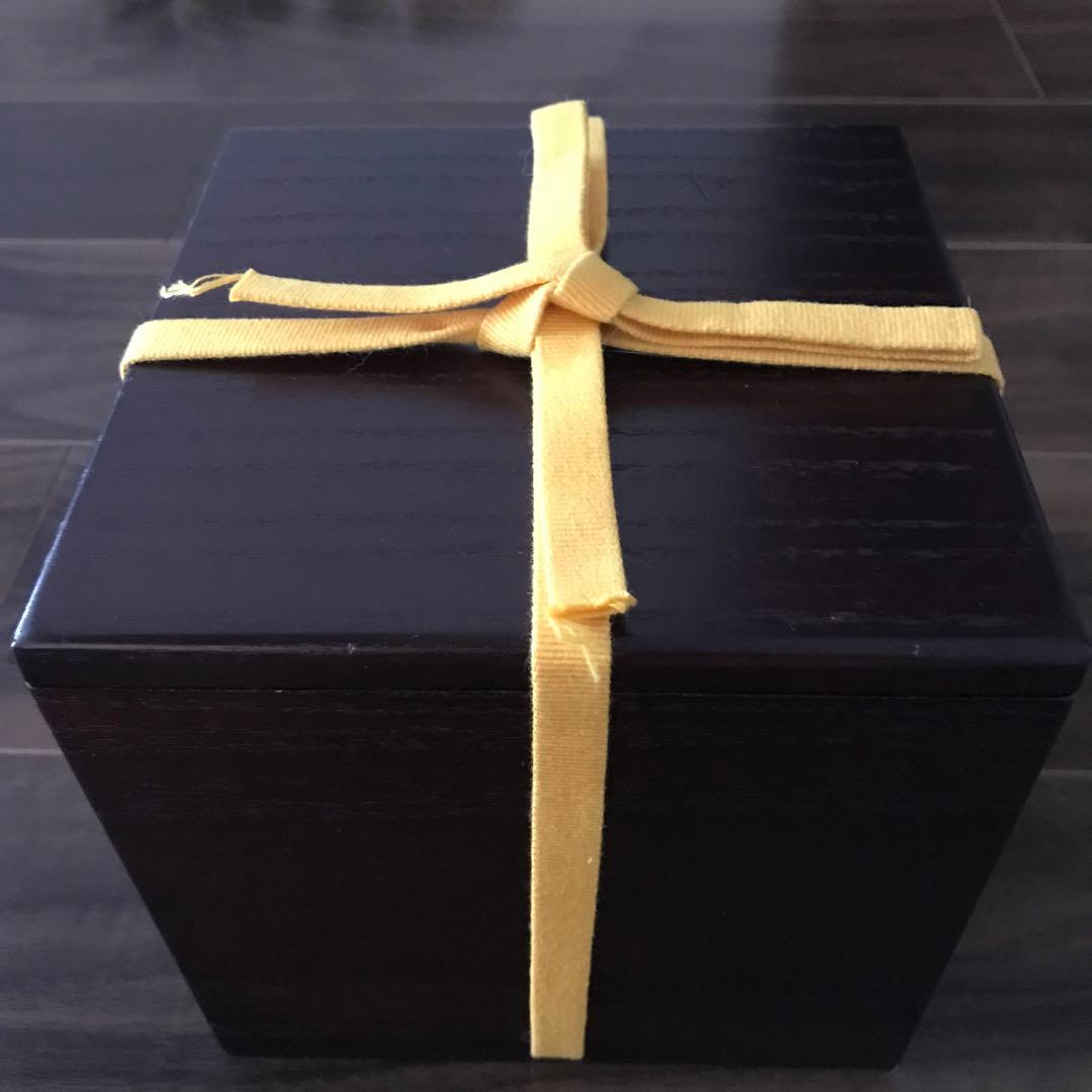 虫明焼 黒井一楽造 灰釉茶碗 共箱 二重箱 栞付き