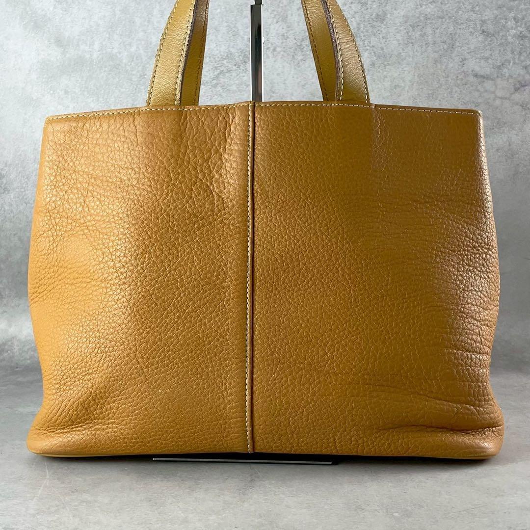 【美品✨】バーバリー シボ革 ハンドバッグ 裏地ノバチェック ロゴ金具 茶色