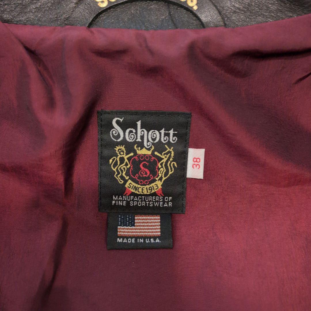 【美品】Schott 641xx 38 ショット シングルライダース