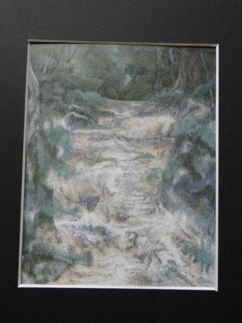 沢野慎平、【道】、希少な額装用画集より、新品額装付、状態良好