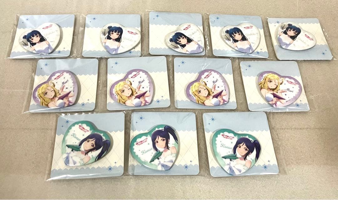 ラブライブ 缶バッジ　バッチ モーリーファンタジー 津島善子 松浦果南 小原鞠莉