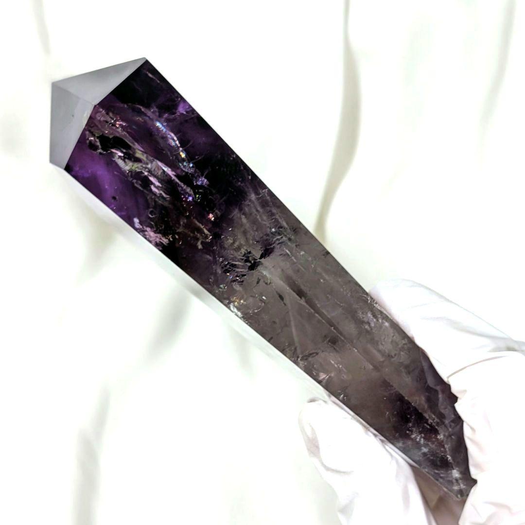 アメジスト磨き石（台座付き）