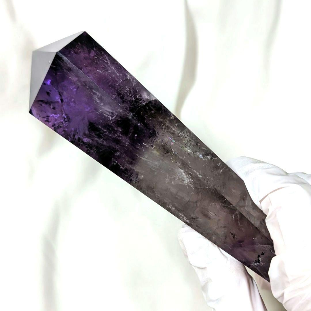 アメジスト磨き石（台座付き）