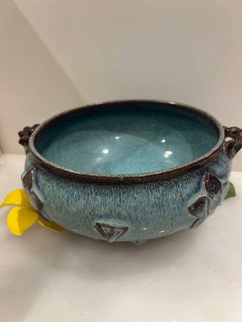 中国宋元明朝 の鈞窯香炉　中国骨董　古美術　唐物　中国美術品　青磁 ★ 江戸骨董