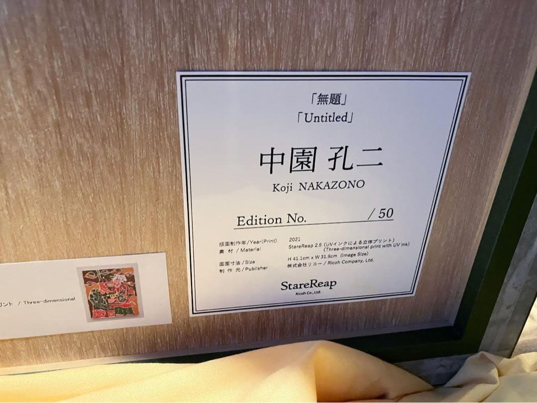 中園孔二 マルチプル作品　Koji Nakazono 50部限定