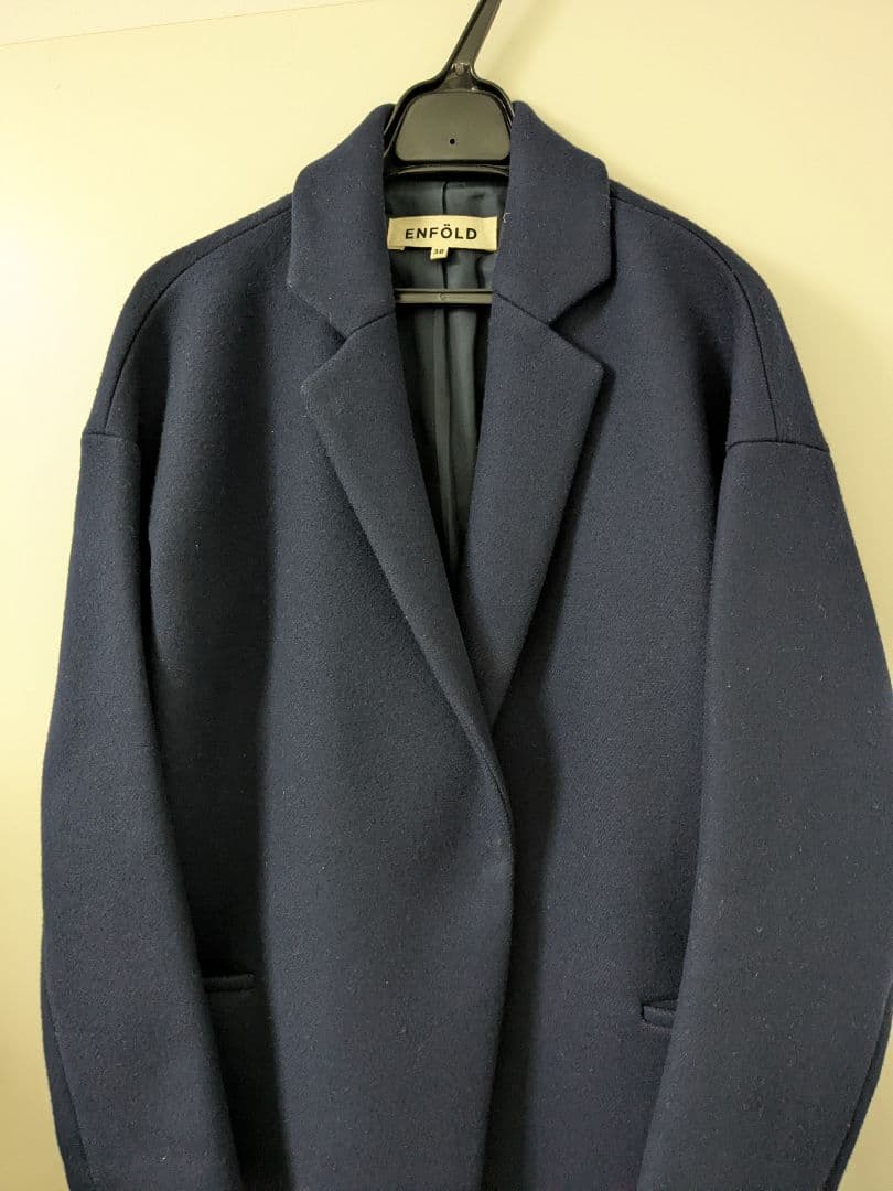 ひよこ豆様。ENFOLD エンフォルドウールメルトンチェスターコートネイビー38