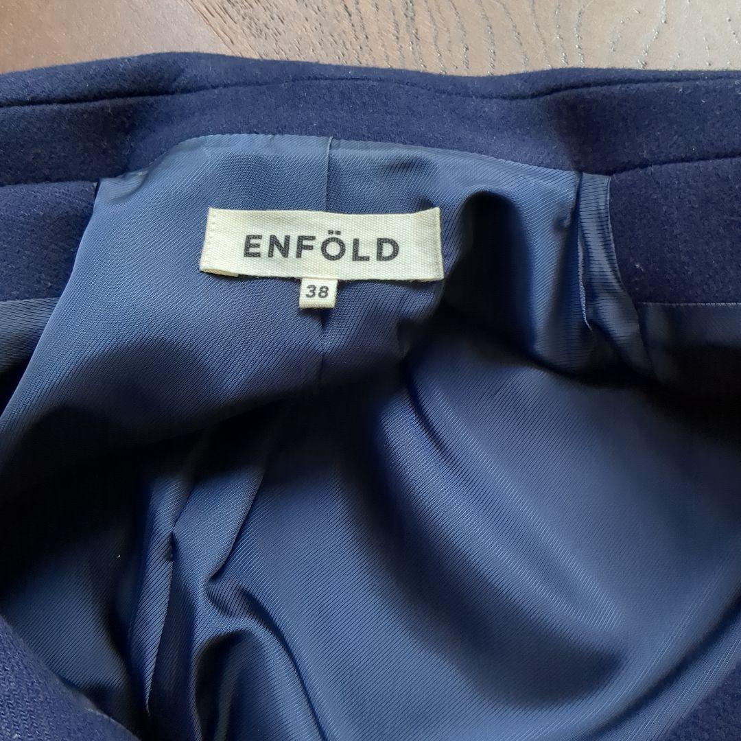 ひよこ豆様。ENFOLD エンフォルドウールメルトンチェスターコートネイビー38