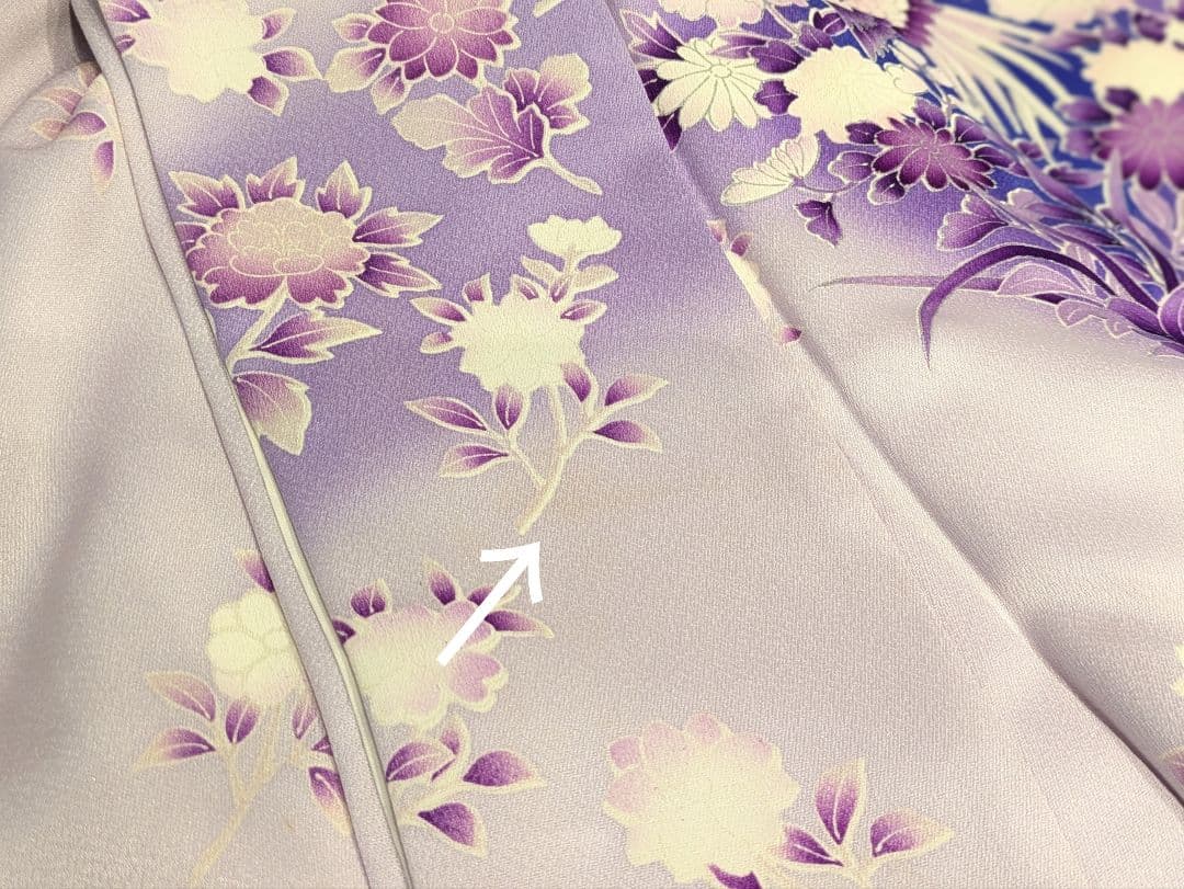 振袖フルセット 身丈155裄62 豪華振袖 暈し染め 銀彩 紫 逸品 成人式