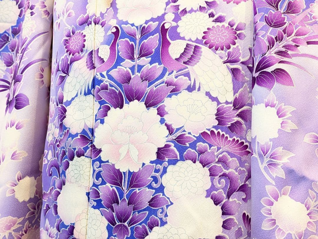 振袖フルセット 身丈155裄62 豪華振袖 暈し染め 銀彩 紫 逸品 成人式