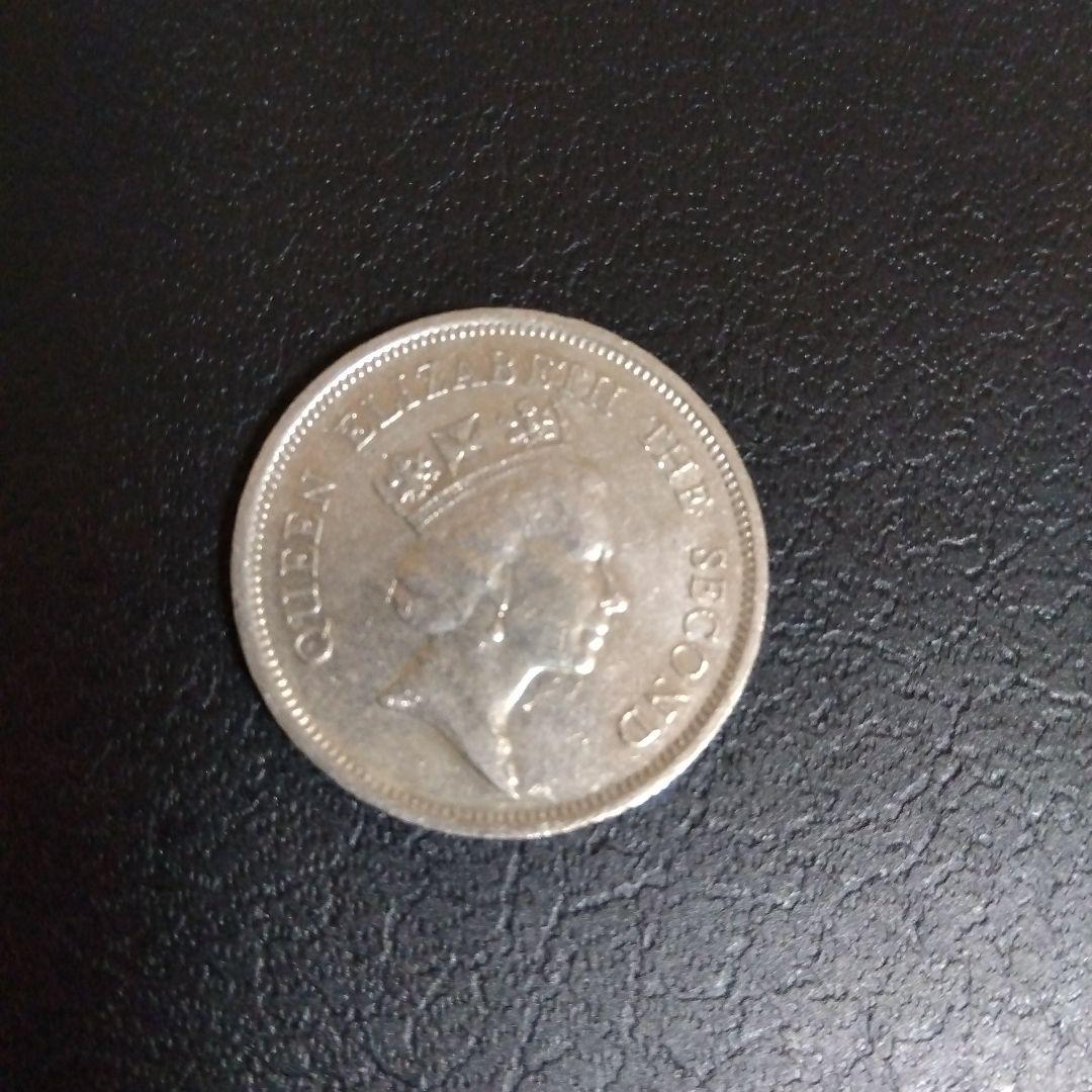 香港 1990年 1ドル 銀貨