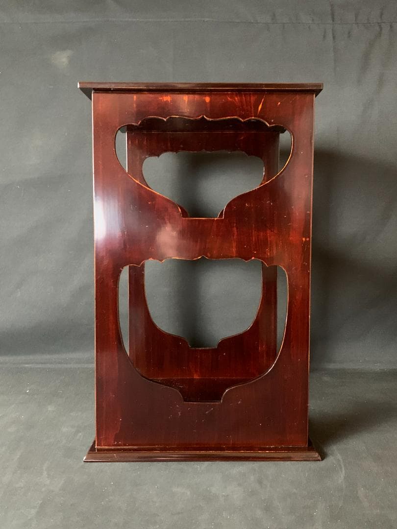 塗師 川瀬表完造 木地 溜塗 水指棚 共箱 茶道具 786