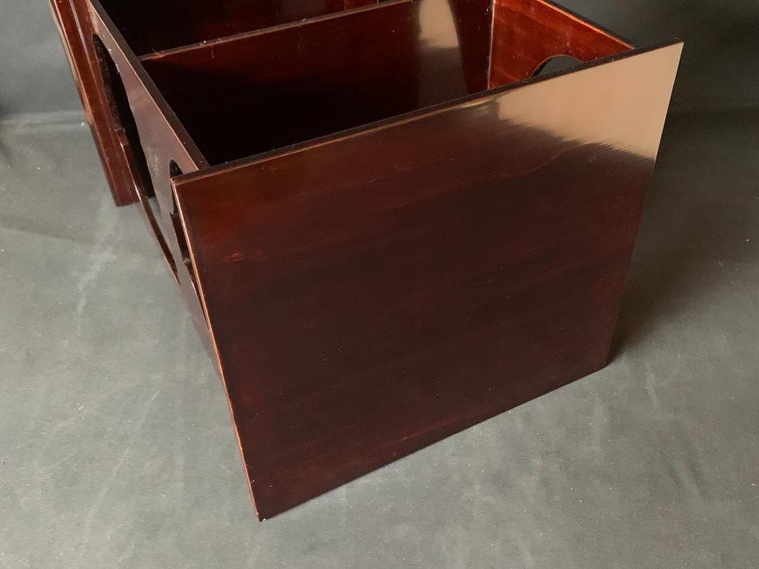 塗師 川瀬表完造 木地 溜塗 水指棚 共箱 茶道具 786