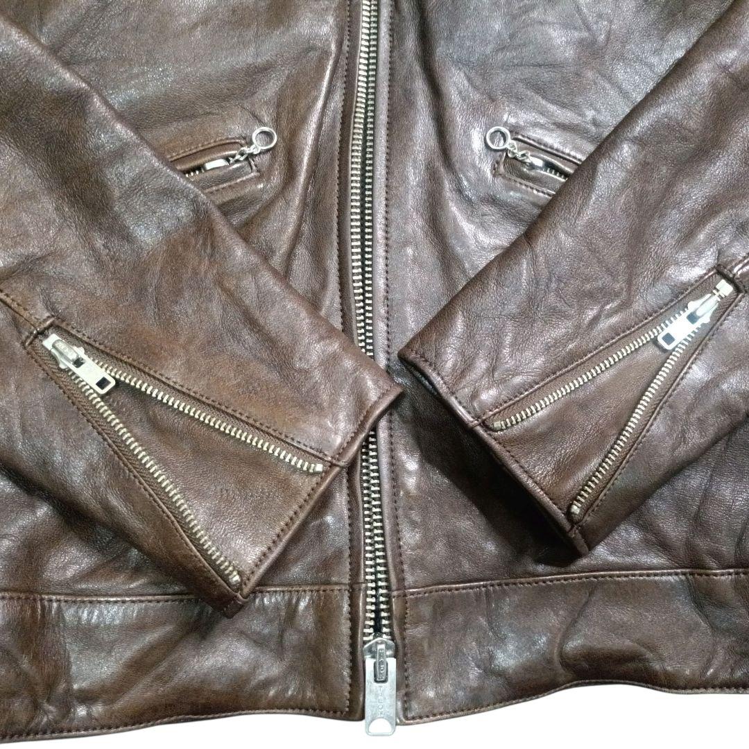 ✨HYSTERIC GLAMOUR ラムレザー 立襟 シングルライダース L