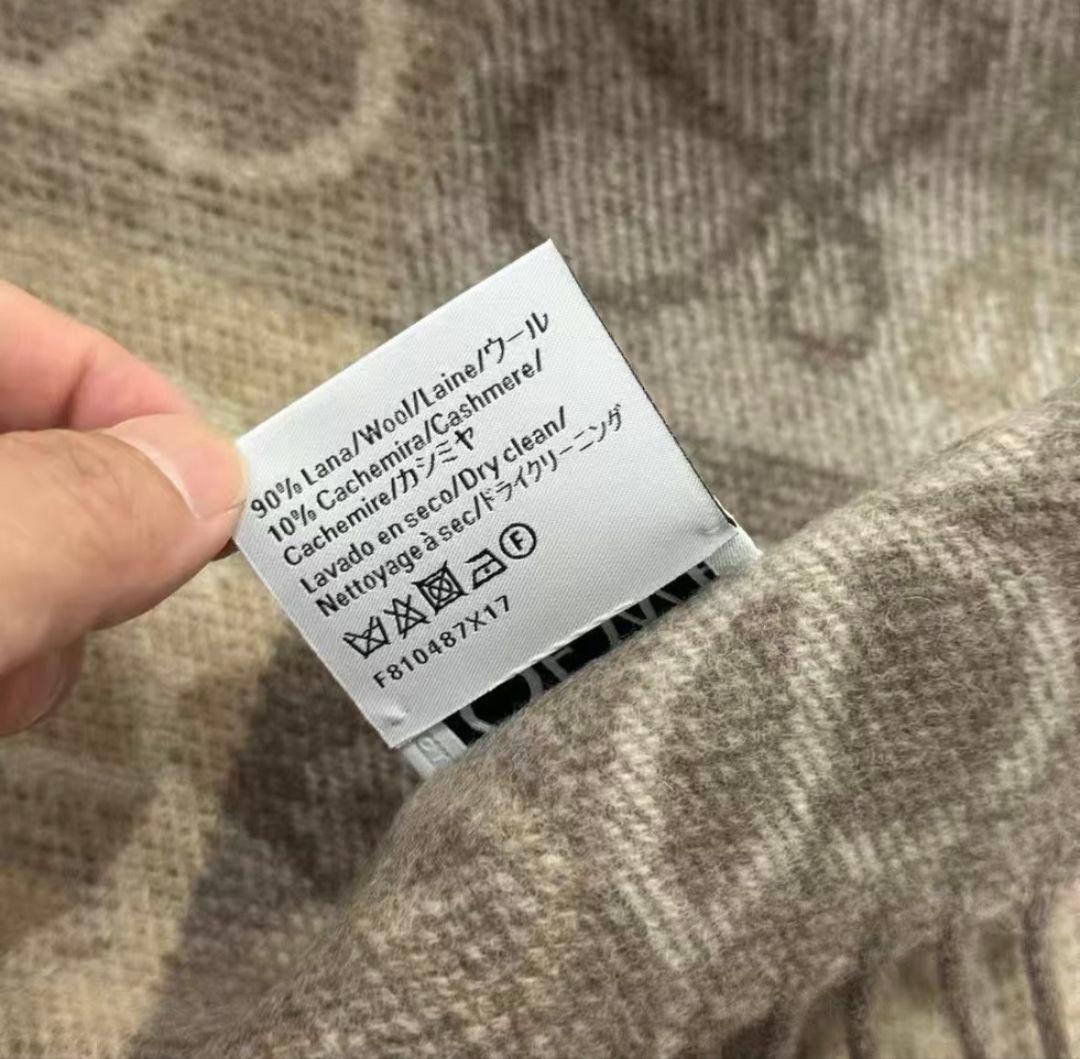 LOEWE ロエベ　180✖️40 ウール×カシミヤマフラー　ベージュ系