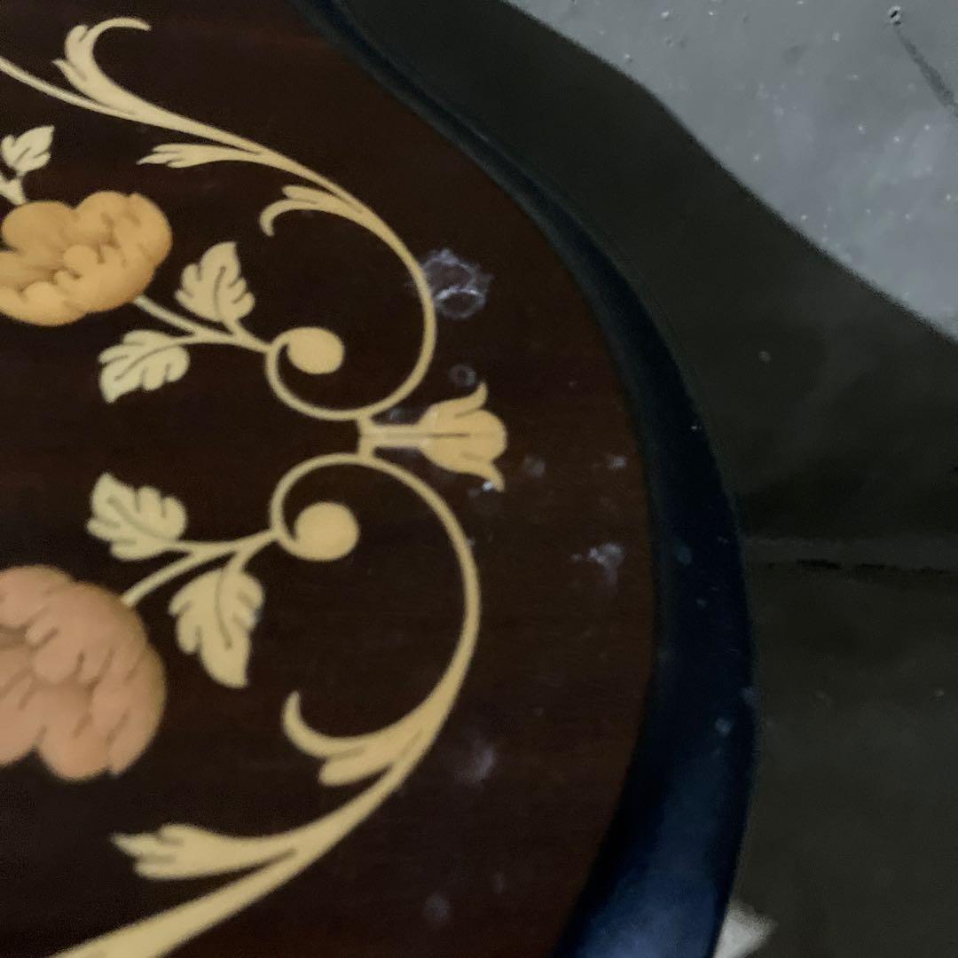 アンティーク 象嵌 サイドテーブル ナイトテーブル ヴィンテージ