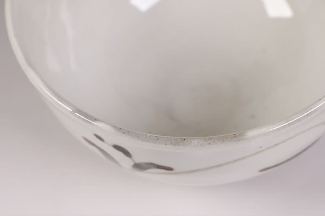 茶道具 鏡山窯 井上東也 唐津 茶碗 共箱 黄布 陶芸【MB86】