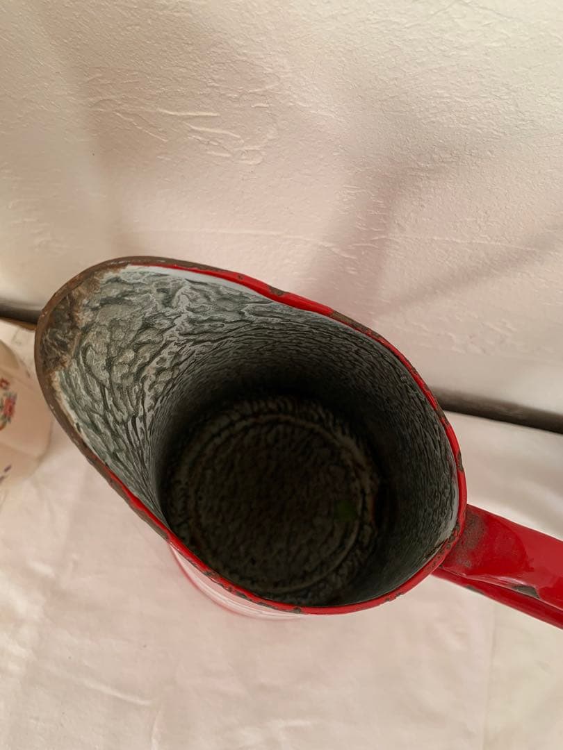 フランスアンティーク　ホーロー　ピッチャー　ブロカント