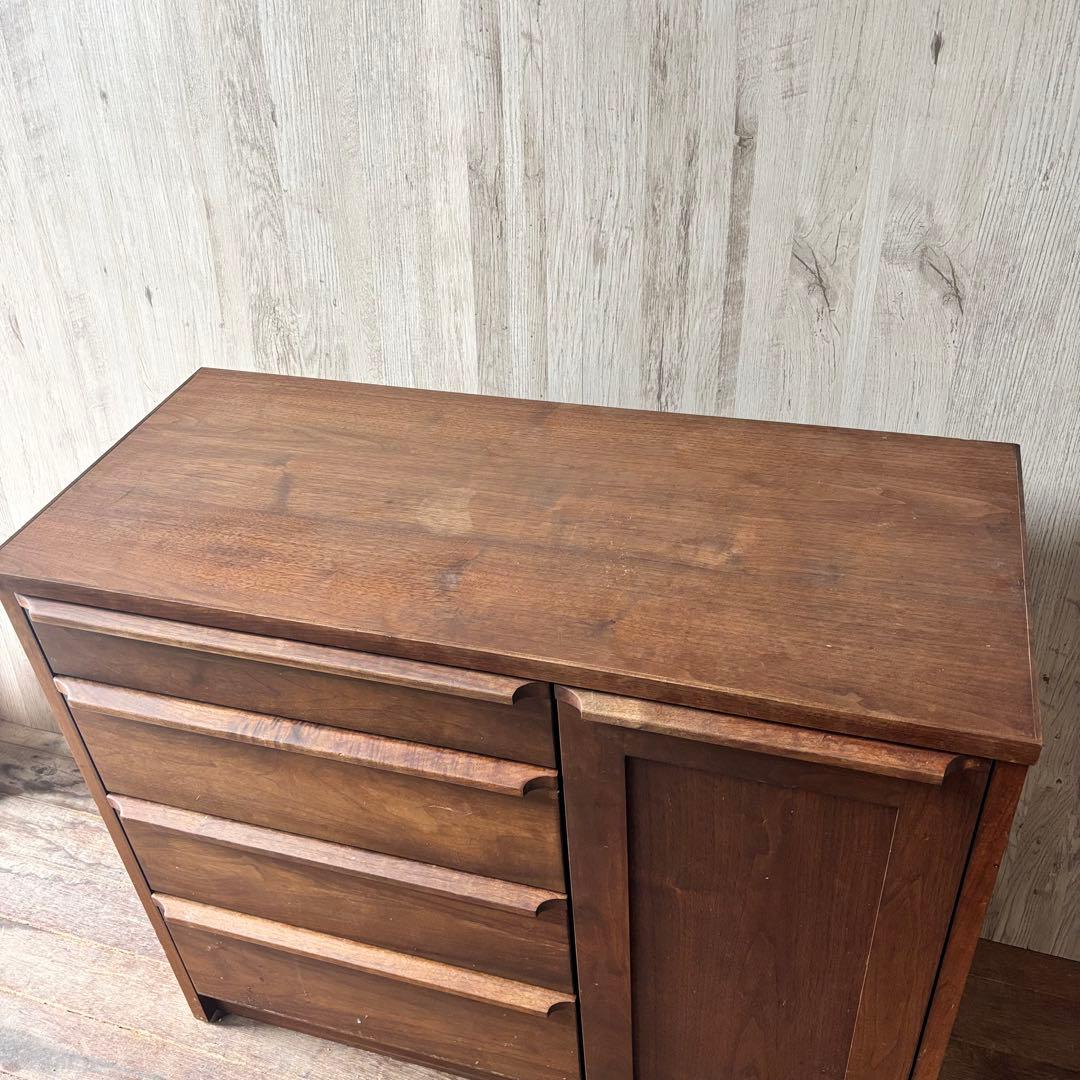 木製キャビネット カウンターボード ウォールナット チェスト 天然木 自然塗装