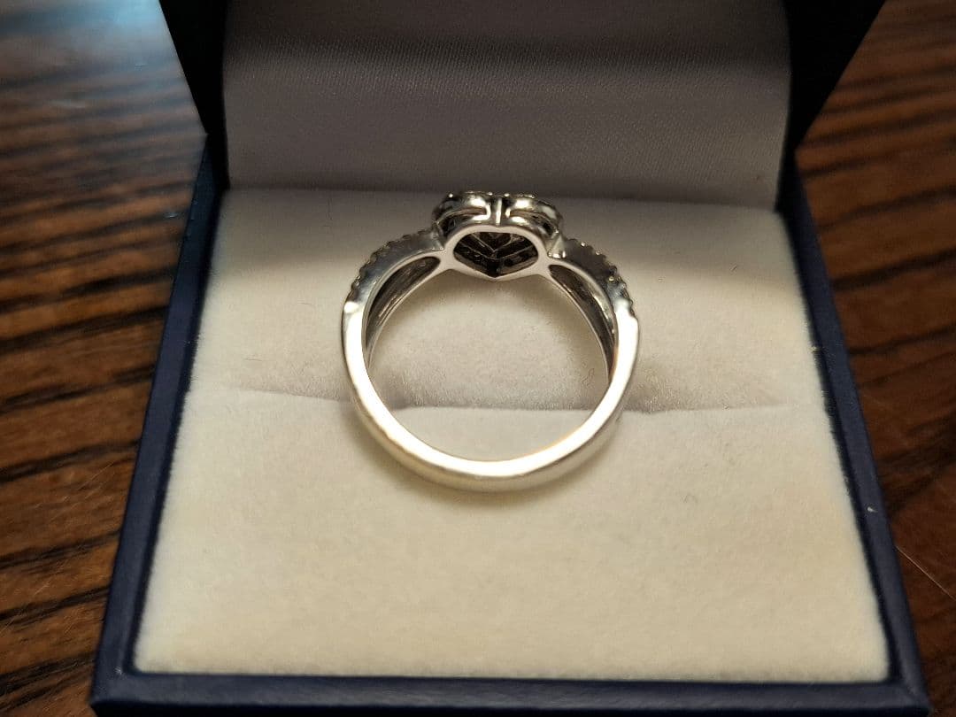 【Min様】K18WG 0.54ct 12号 ハートモチーフ ダイヤモンドリング