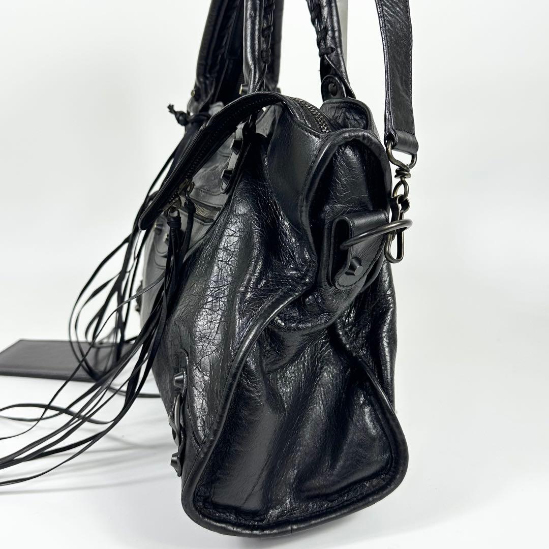 BALENCIAGA 115748 シティ 2way レザーバッグ 黒