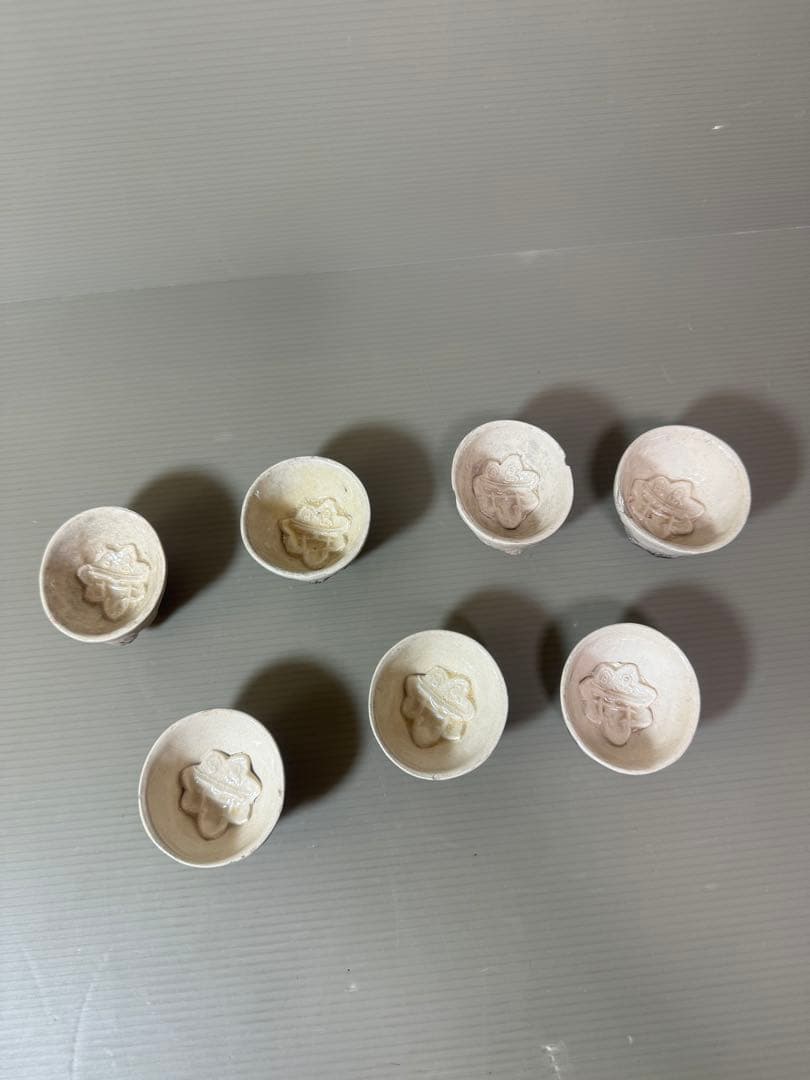 2937 七福神　猪口　7客　時代物