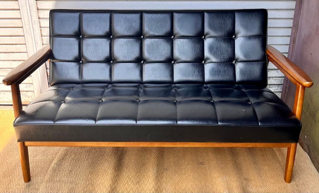 ③【送料無料】カリモク　Kチェア2シーター　ブラック