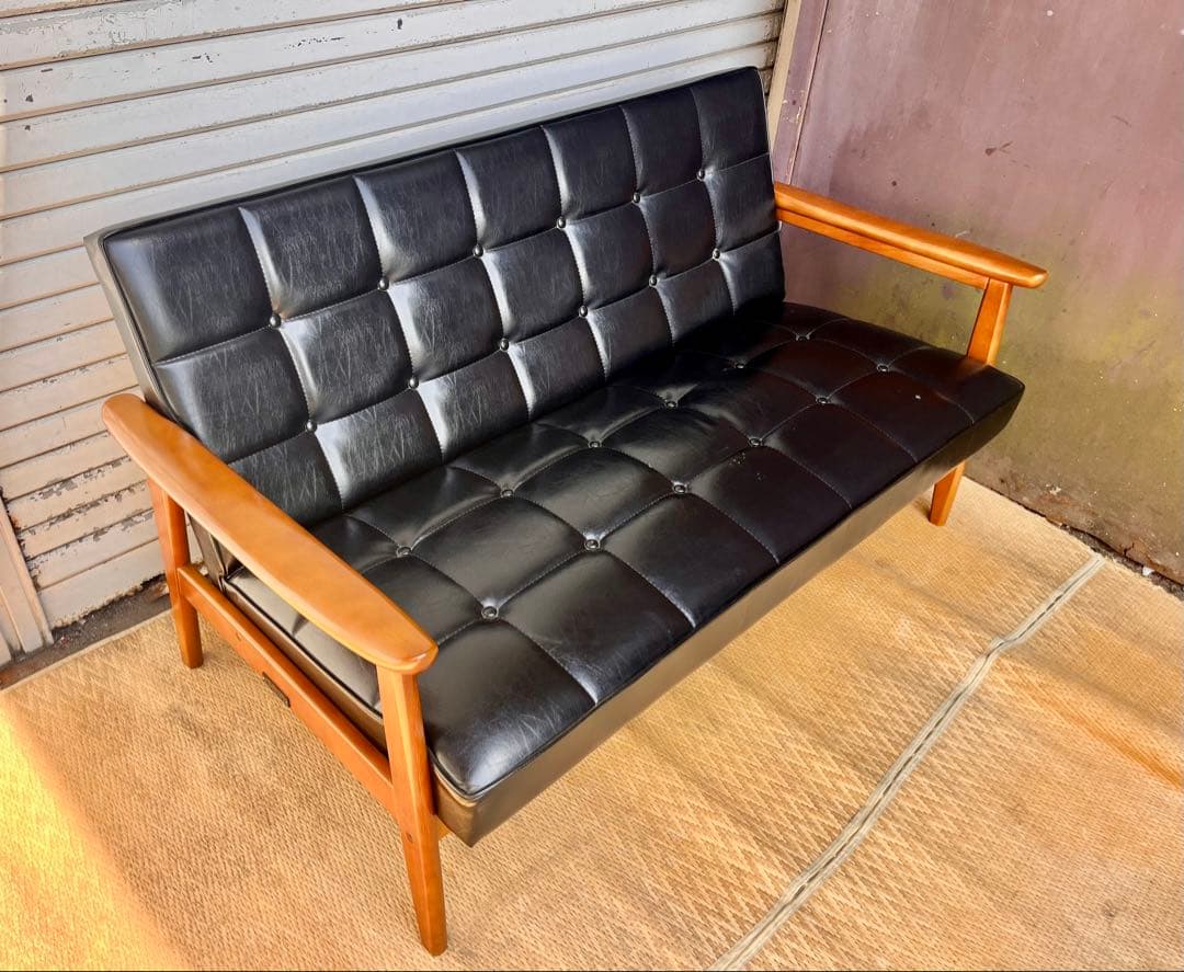 ③【送料無料】カリモク　Kチェア2シーター　ブラック