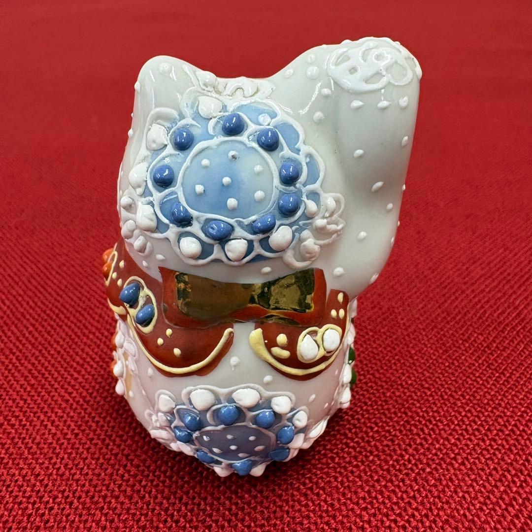 九谷焼 チビ招き猫 3体セット 凸盛