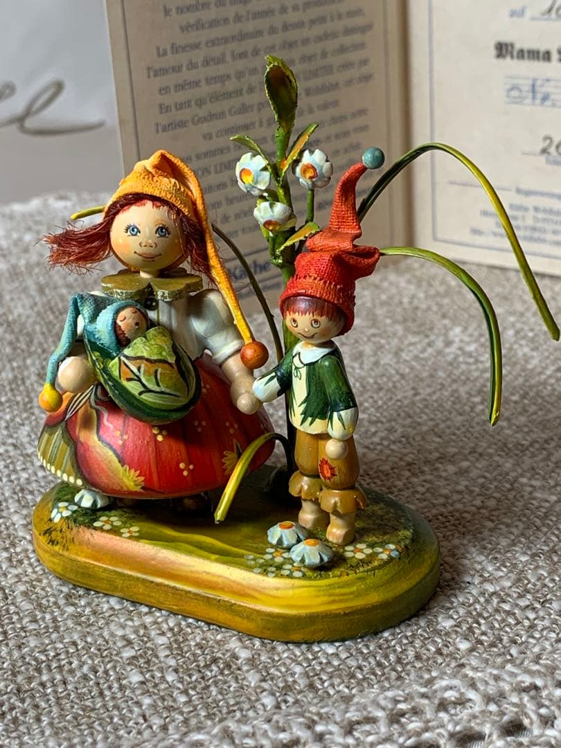 ドイツ製　木製人形　ケーテウォルファルト社の2001年度限定の兄弟の可愛い人形！