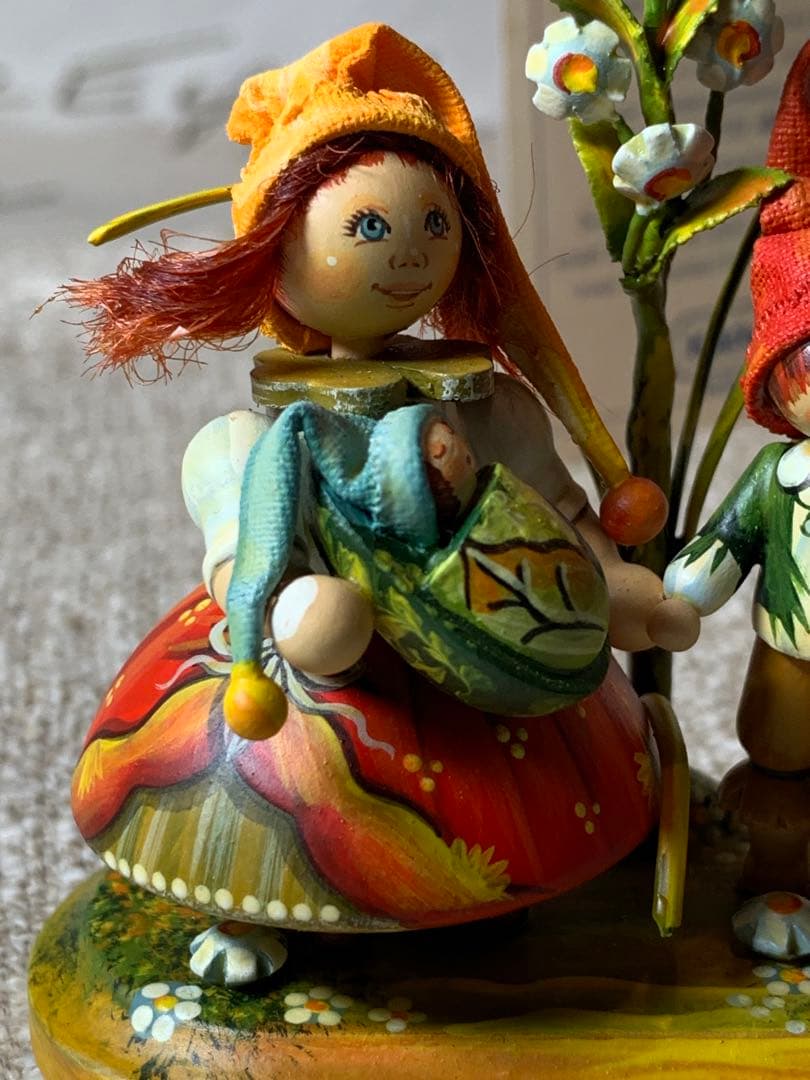 ドイツ製　木製人形　ケーテウォルファルト社の2001年度限定の兄弟の可愛い人形！