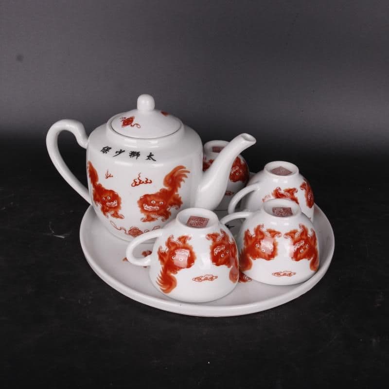 清乾隆 太獅少保ティーポットカップです 現代工芸品 美術品 置術物